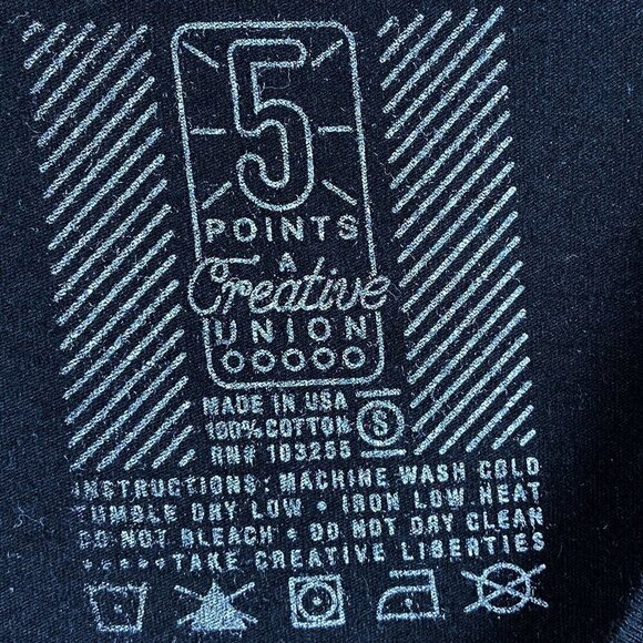 "Make" Crewneck Short Sleeve Graphic Tee Black Small - Picture 5 of 7